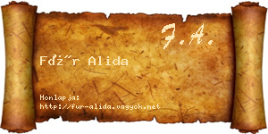 Für Alida névjegykártya